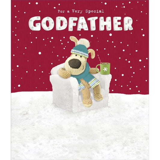 Boofle With Mug Godfather Christmas Card