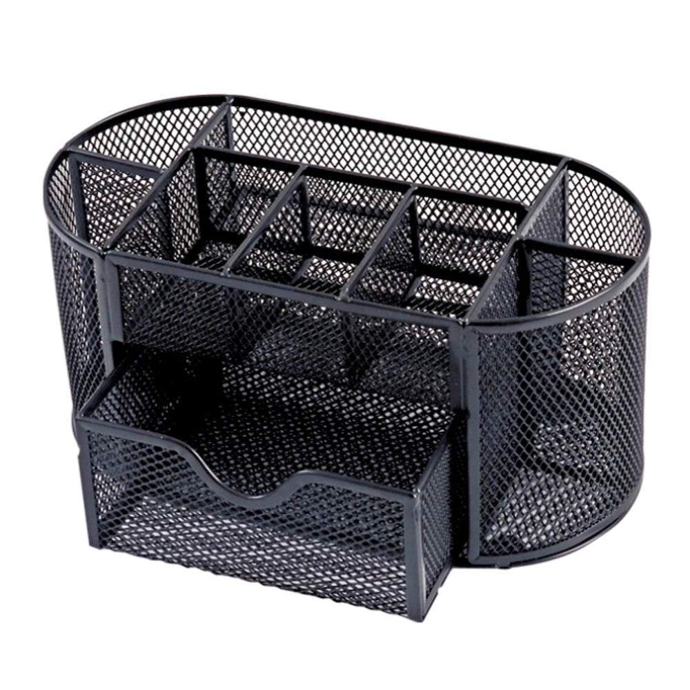 9 Compartment Wire Mesh Desktop Organiser