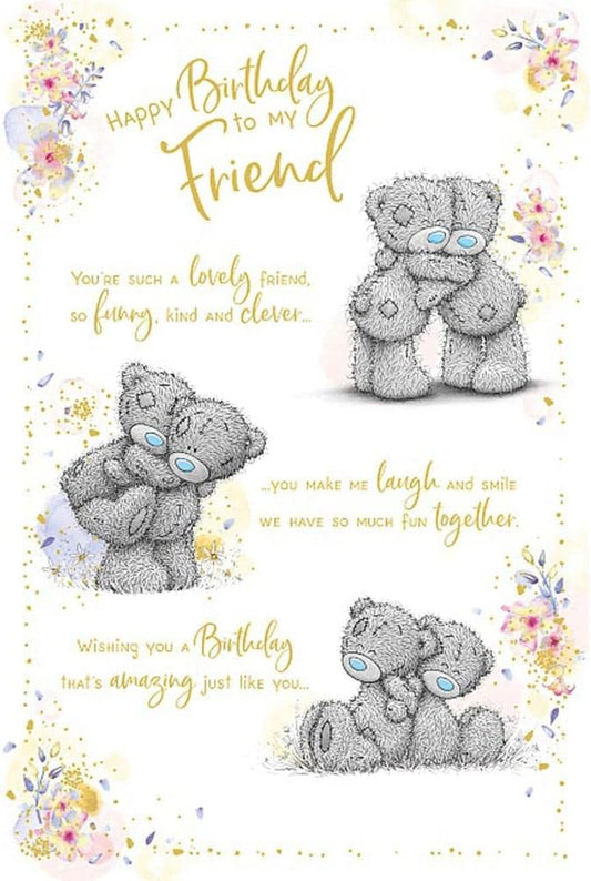 Bears Several Images Storyboard Friend Birthday Card