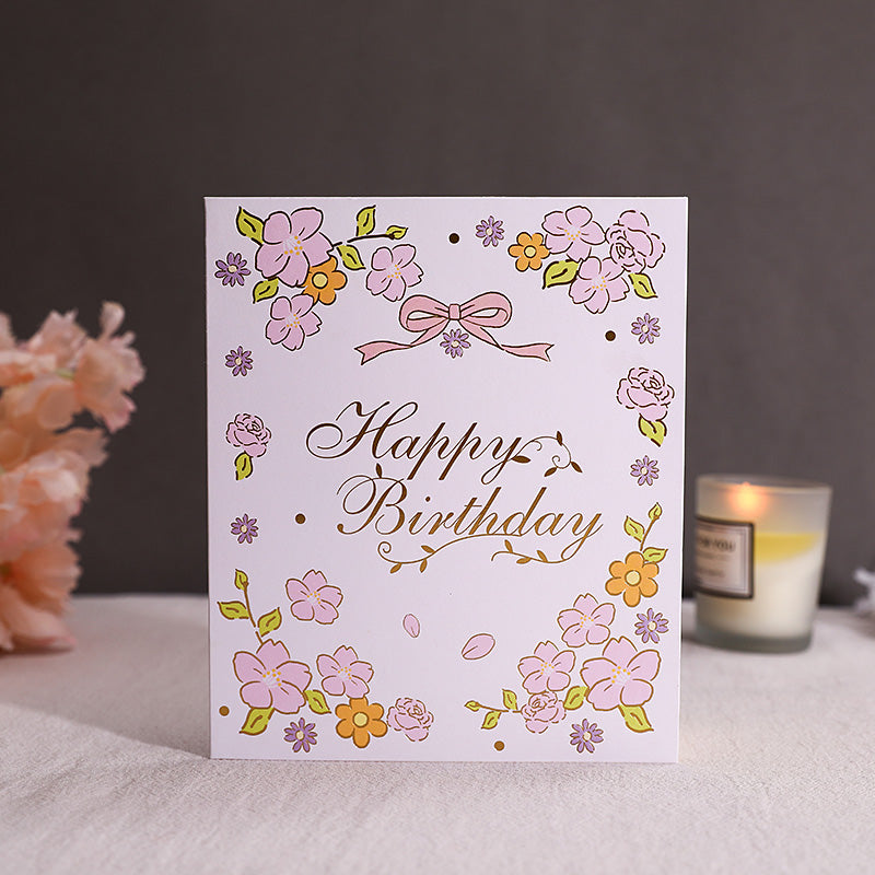 Orange Crystal Cake 3D Pop Up Birthday Card