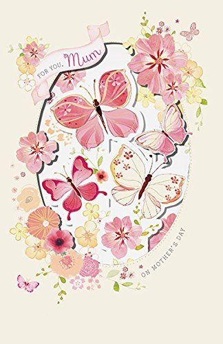 Mum Pretty Butterflies Pop Up Mother's Day Greeting Card
