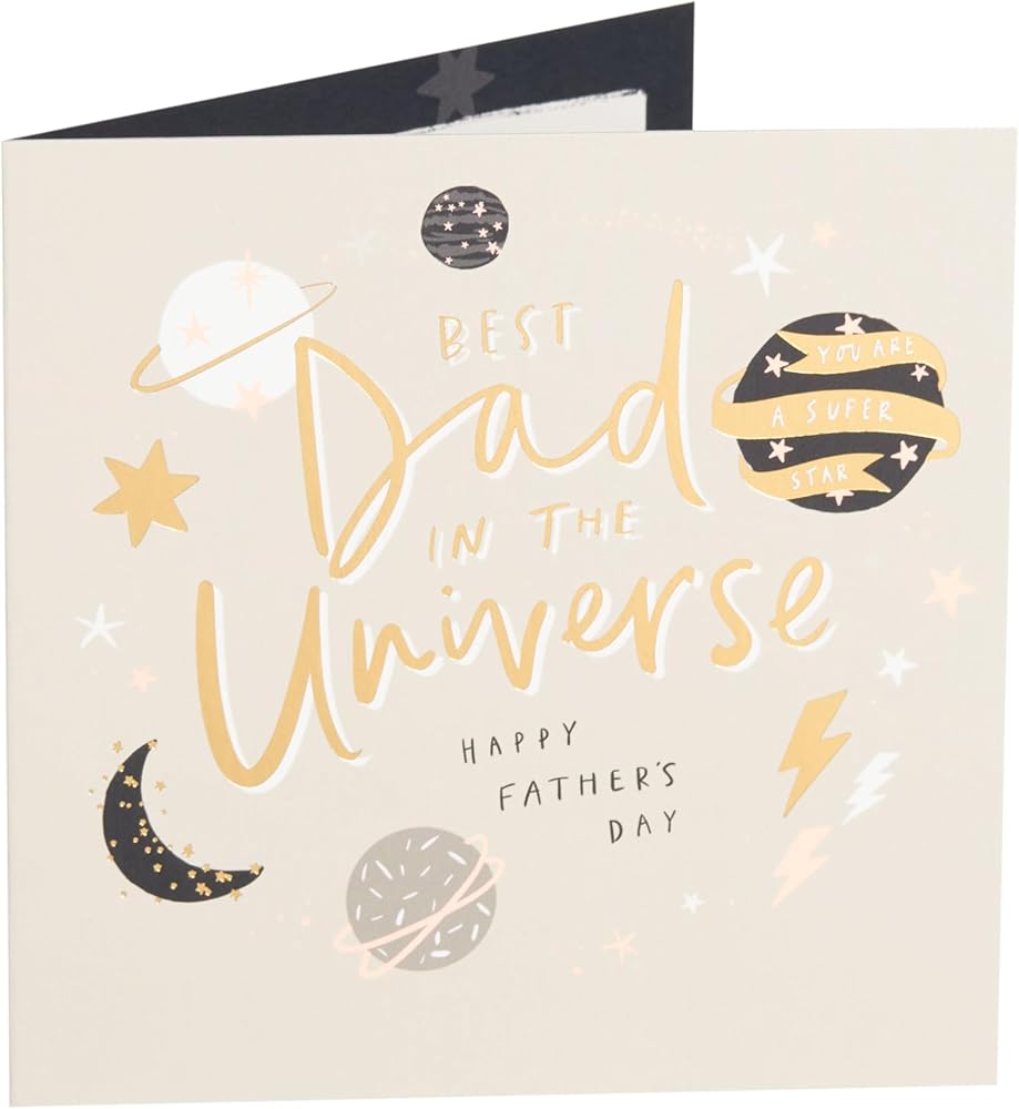 Best In The Universe Design Dad Father's Day Card