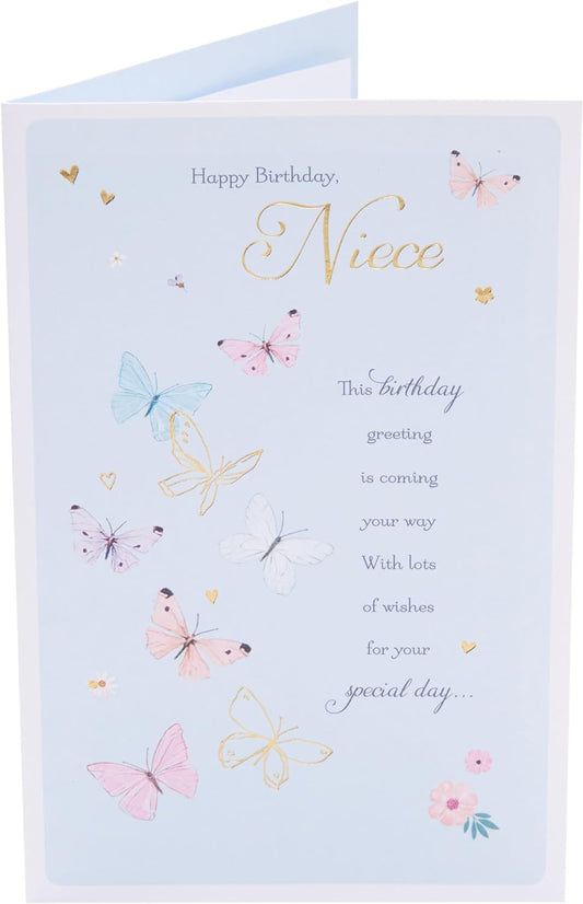 Butterflies Design Niece Birthday Card