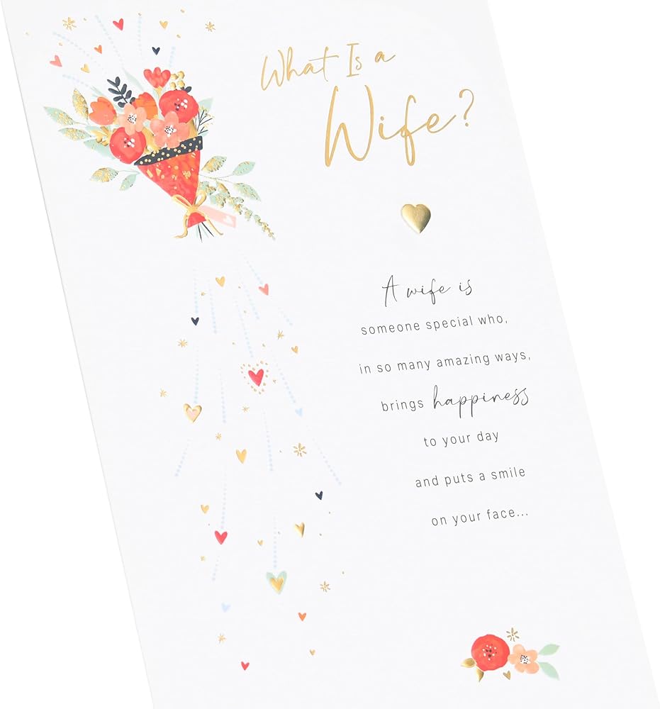 Flowers Design Wife Valentine's Day Card
