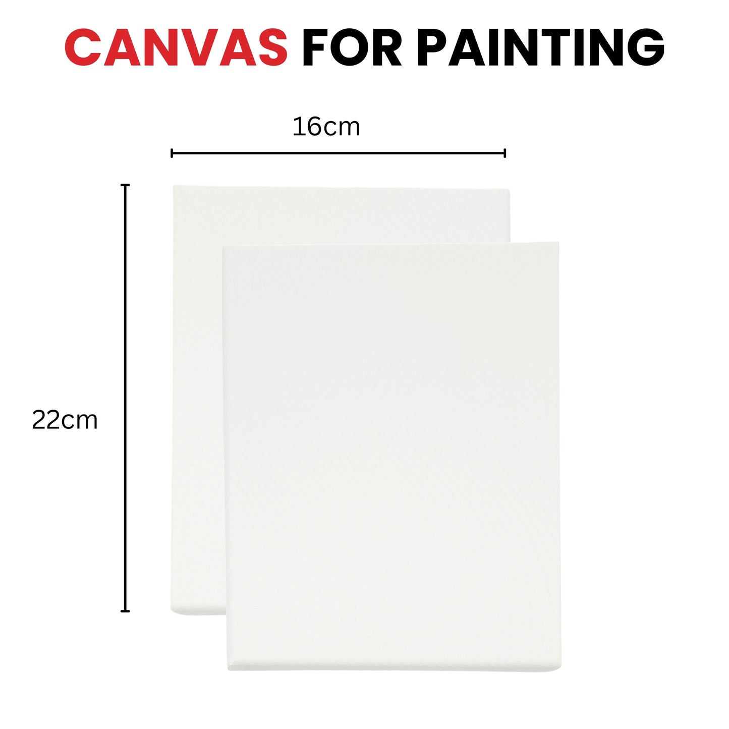 Pack of 5 Stretched Mini Canvas Wooden Frames 280gsm 16x22cm