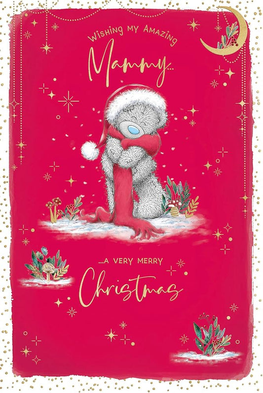 Bear And Present Mammy Christmas Card