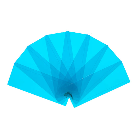 Pack of 16 Blue 210x80mm Dyslexia Overlay Reading Strips – PET Material, Rounded Corners