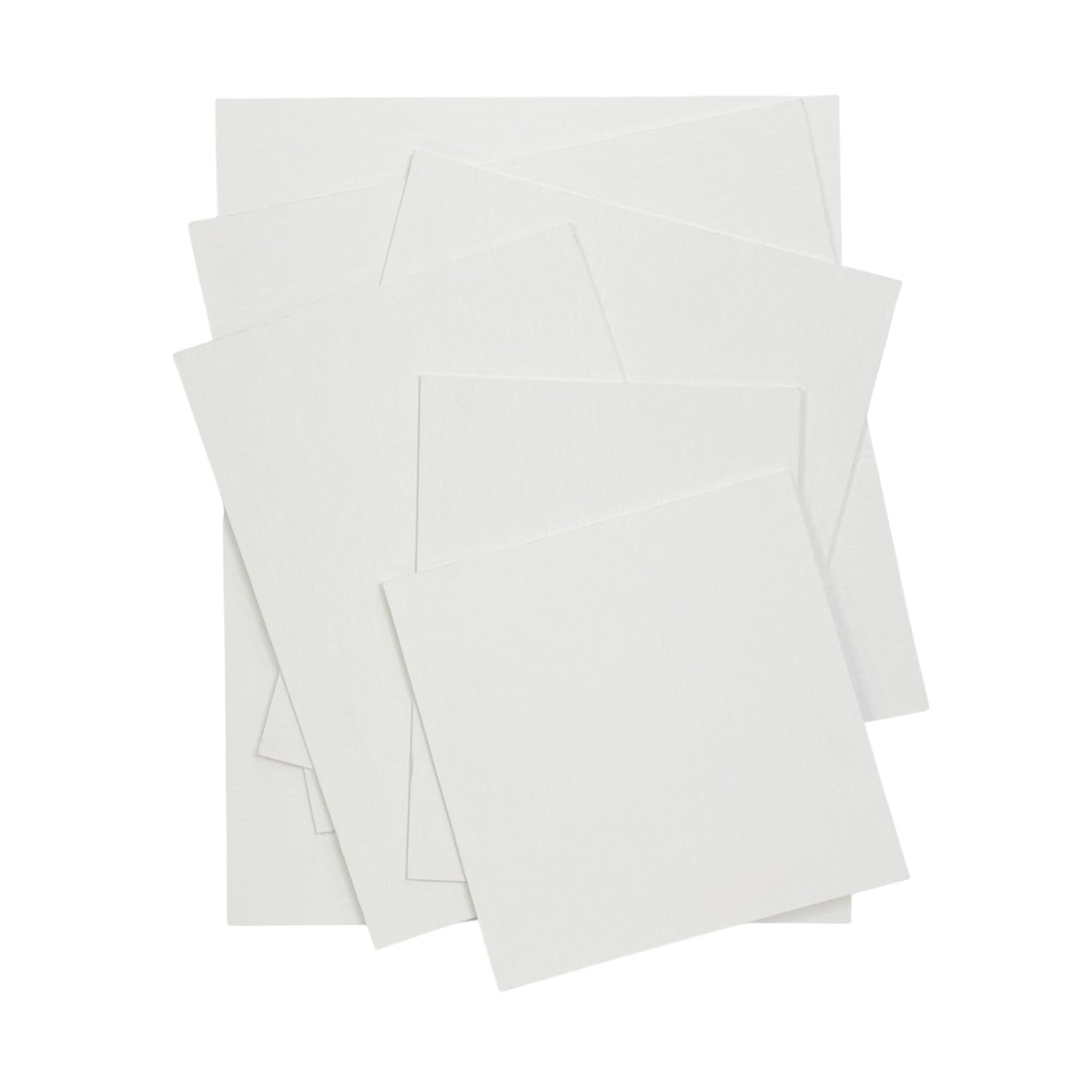 Set of 10 Assorted Sizes Blank White Flat Stretched Board Art Canvas By Janrax