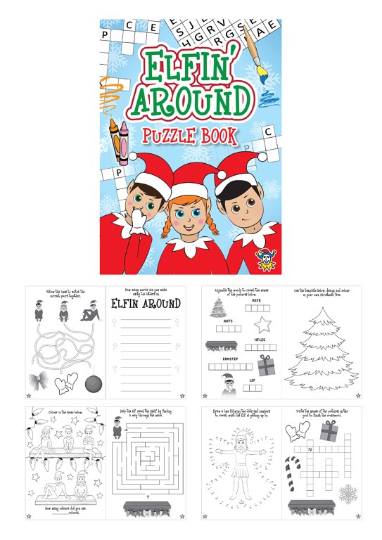 Mini Elfin Around Puzzle Book