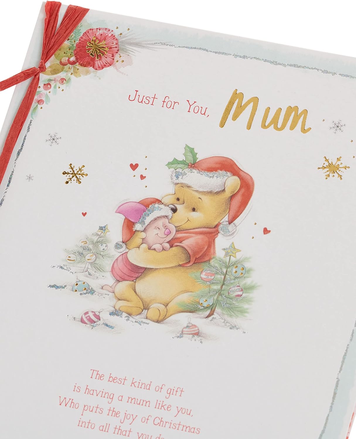 Mum Christmas Card Disney Winnie The Pooh & Piglet Design 