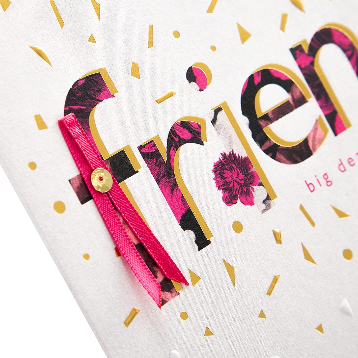 Text Based Design Friend Birthday Card 