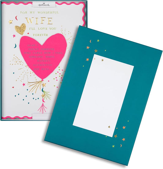 Traditional Graphic Heart Luxury Boxed Wife Birthday Anniversary Card