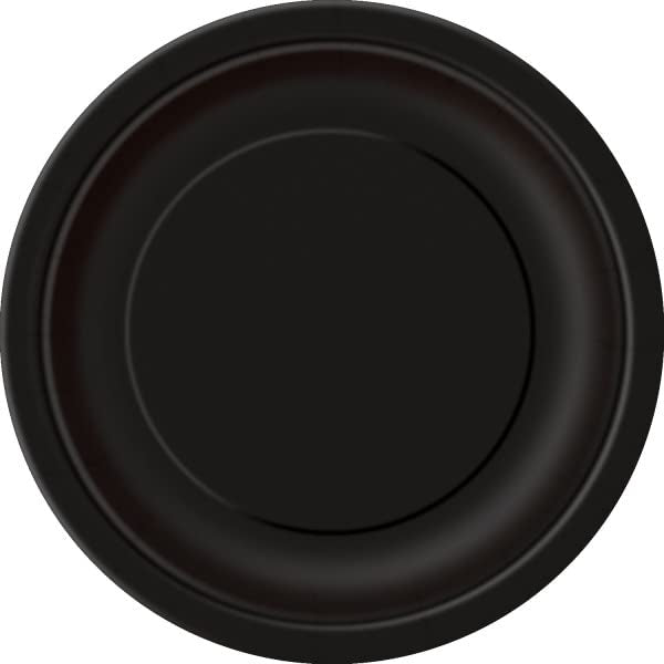 Pack of 16 Midnight Black Solid 9 inch Dinner Plates