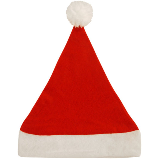 Kids Christmas Santa Hat with White Bobble
