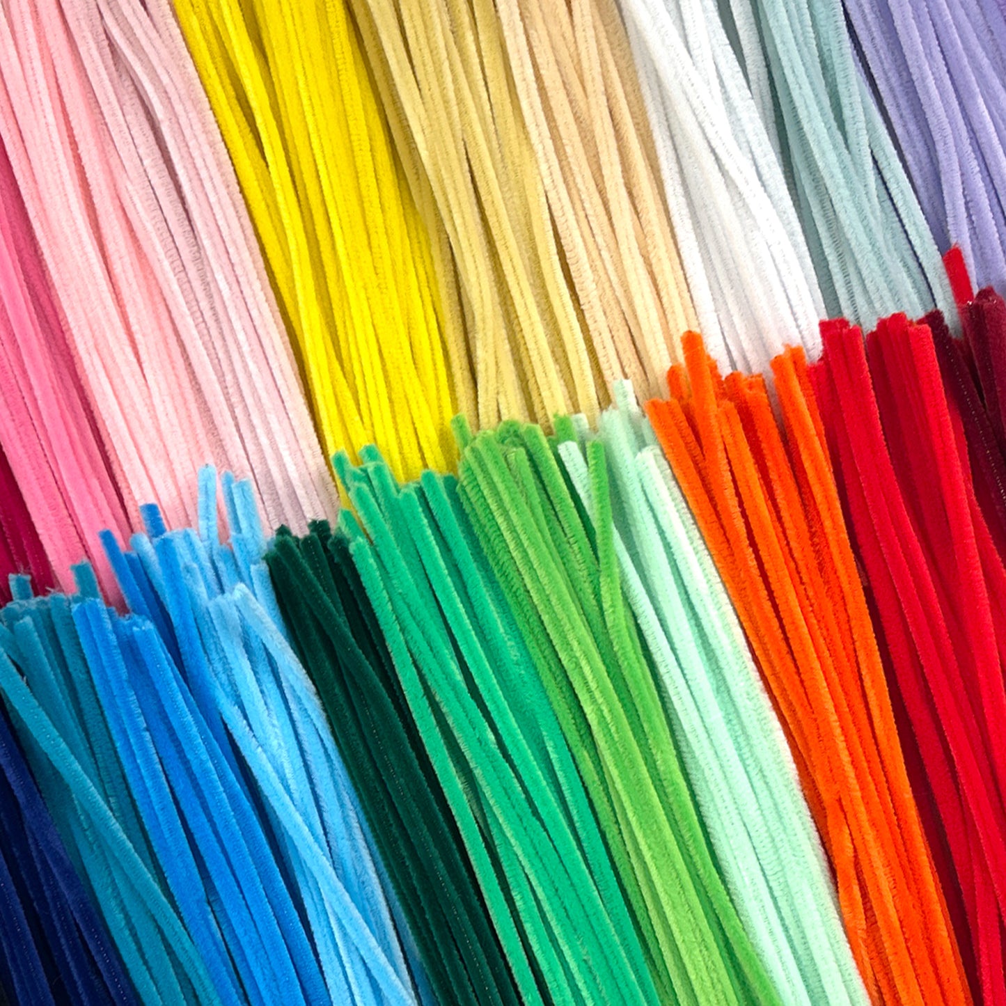 Pack of 500 Yellow Coloured Pipe Cleaners 30cm x 6mm Craft Chenille Stems