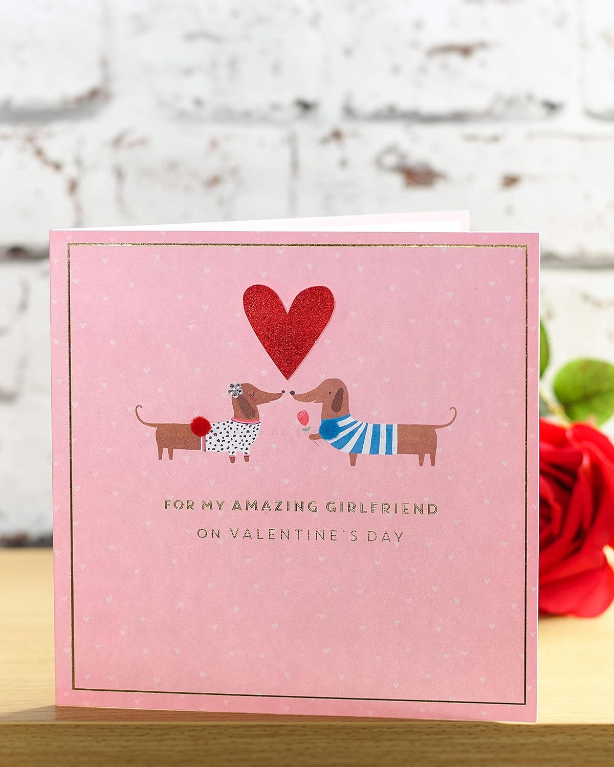 Amazing Girlfriend Cute Sausage Dog Valentine's Day Card