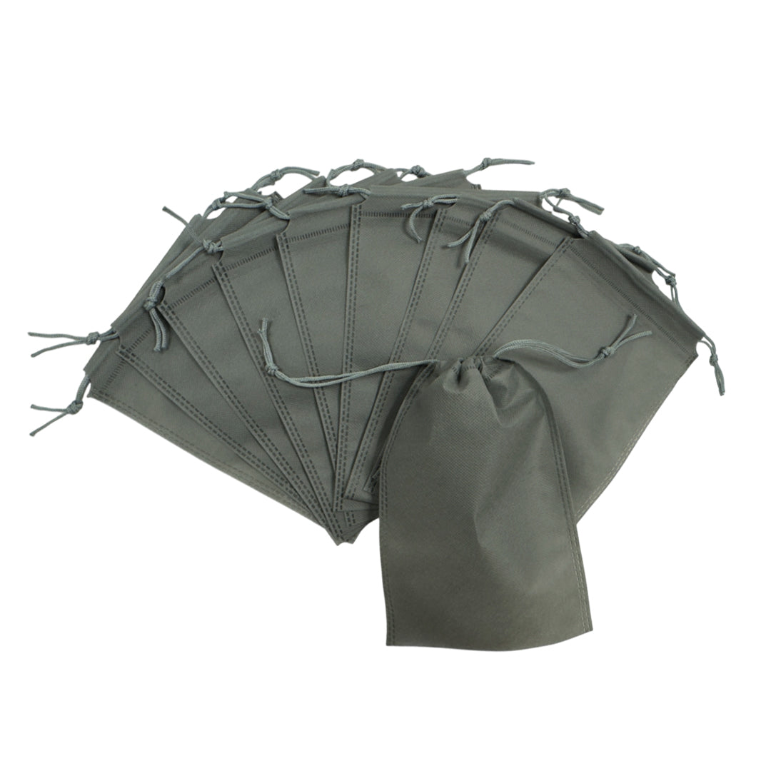 Pack of 50 Grey Coloured 35x25cm Non-Woven Drawstring Bags