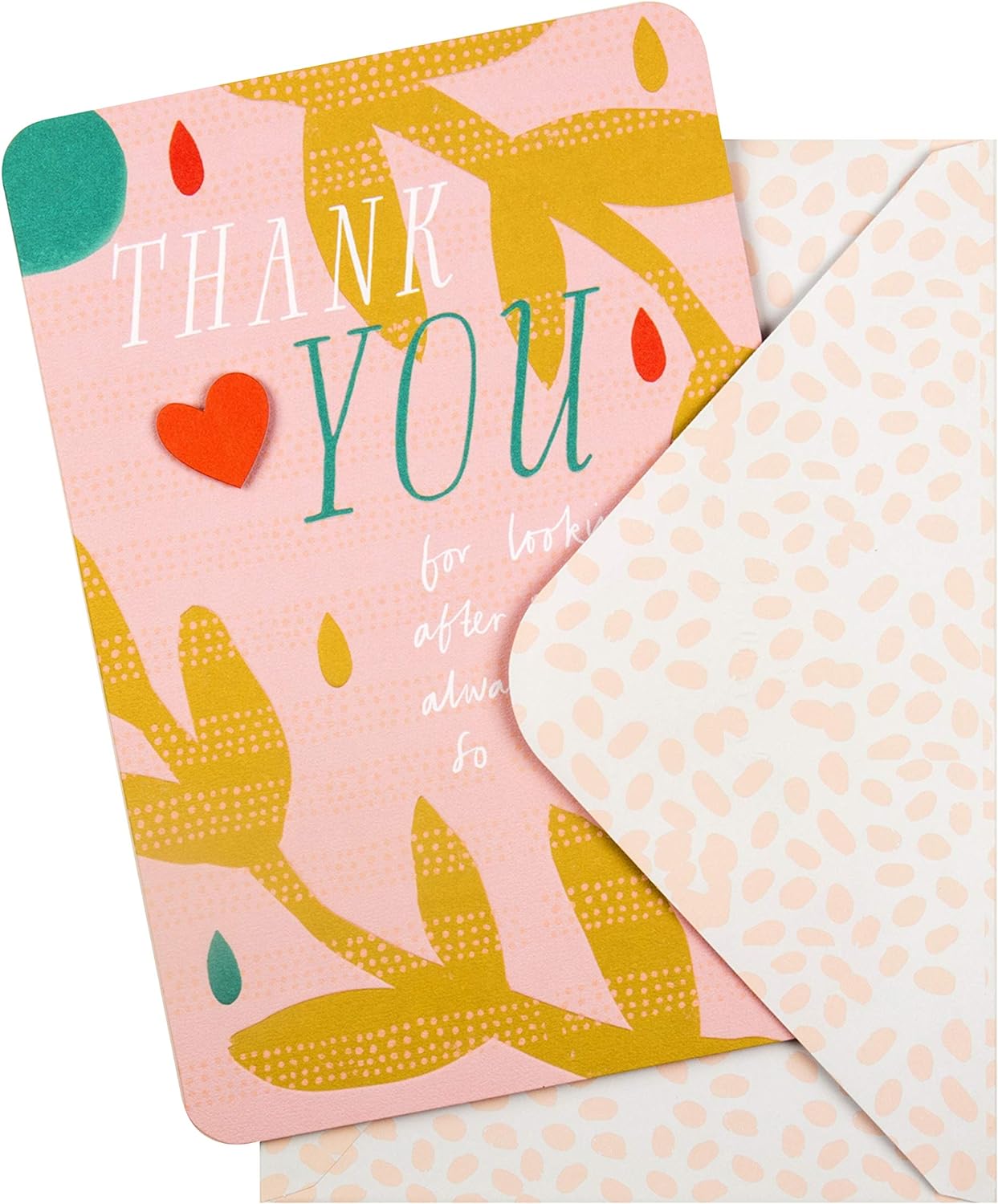 Thank You Embossed Foliage Design Open Mother's Day