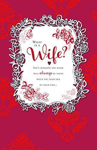 What Is A Wife? Thoughtful Message Embellished Luxury Valentine's Day Greeting Card