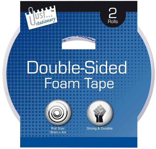 Pack of 2 4m Double Sided Foam Tape