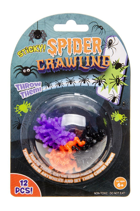 Pack of 12 Pieces Halloween Sticky Spider Crawling