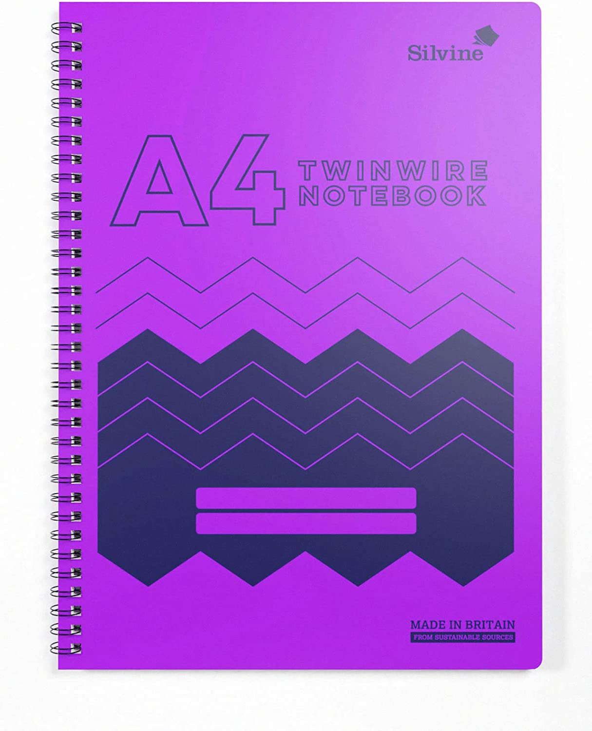 Single A4 160 Pages Twin Wire Notebook with Durable Wipe Clean Cover