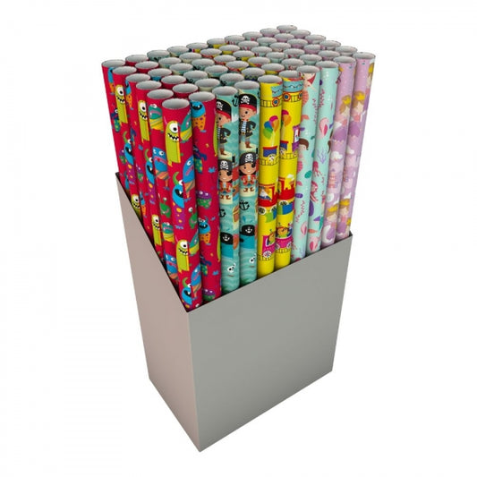 Pack of 5 3m x 70cm Kids Design Festive Gift Wrap Roll