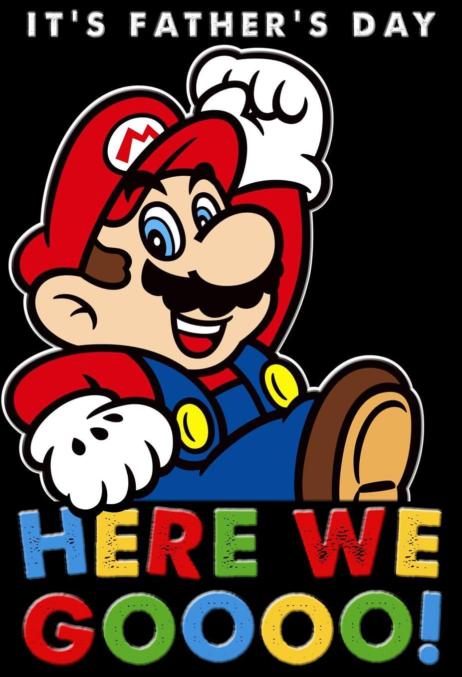 Super Mario Nintendo Gaming Design Father's Day Card