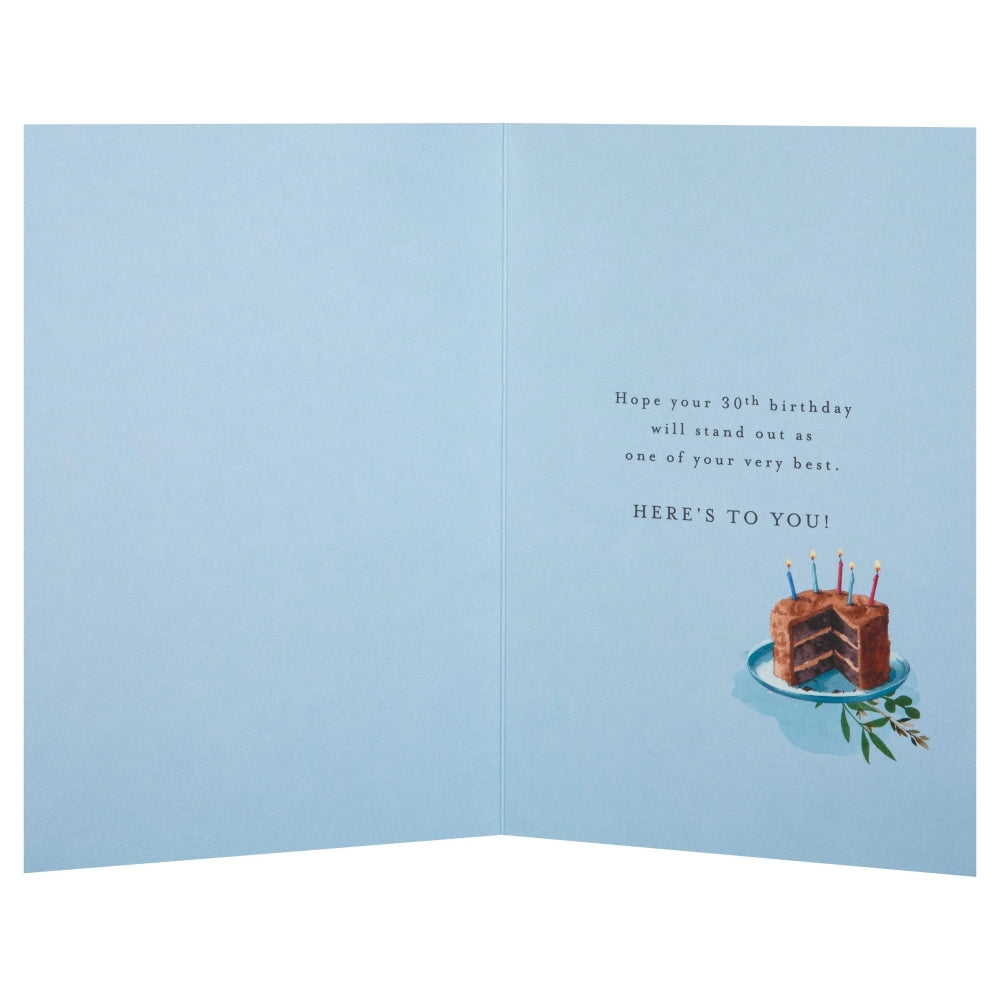 Balloons & Cake Design 30th Birthday Card
