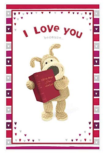 I Love You Because... Boofle Valentine's Card