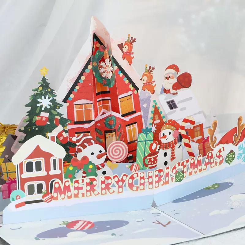 Festive Home Scene 3D Pop Up Christmas & New Year Card