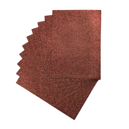 Pack of 200 A4 Brown Glitter EVA Foam Sheets