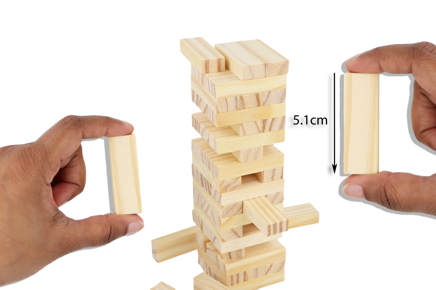 Wooden Stacking 54 Block Pieces Game