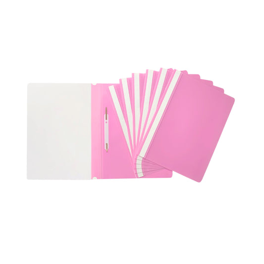 Pack of 12 Pink A4 Project Folders by Janrax