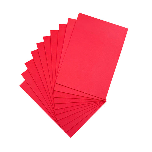 Pack of 10 A5 Red Coloured Eva Foam Sheets