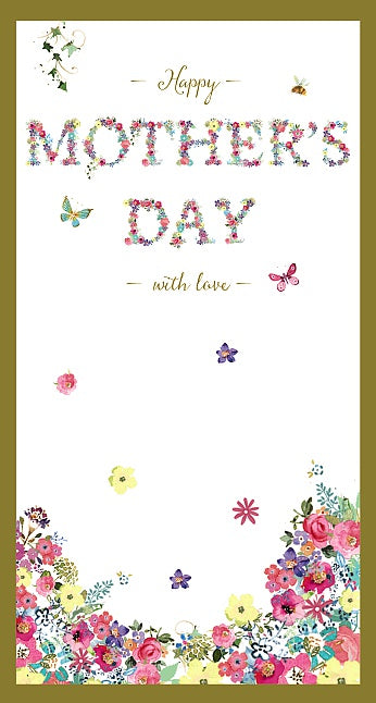 Multicolour Flowers Open Mother's Day Card