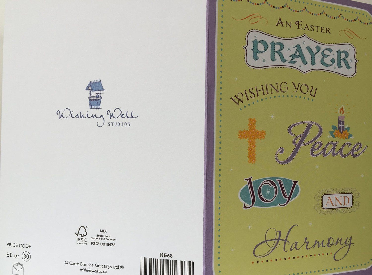 An Easter Prayer Wishing you Peace Joy And Harmony Easter Card