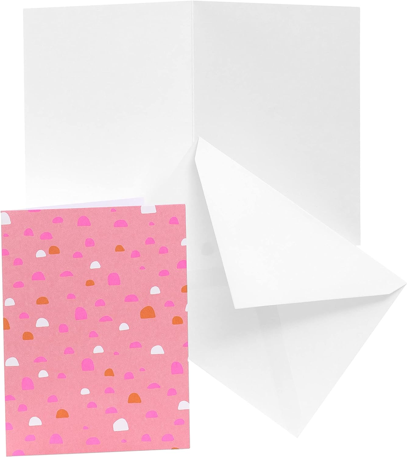 Pack of 10 Contemporary Neon Pink Pattern Design Any Ocassions Cards With Envelopes