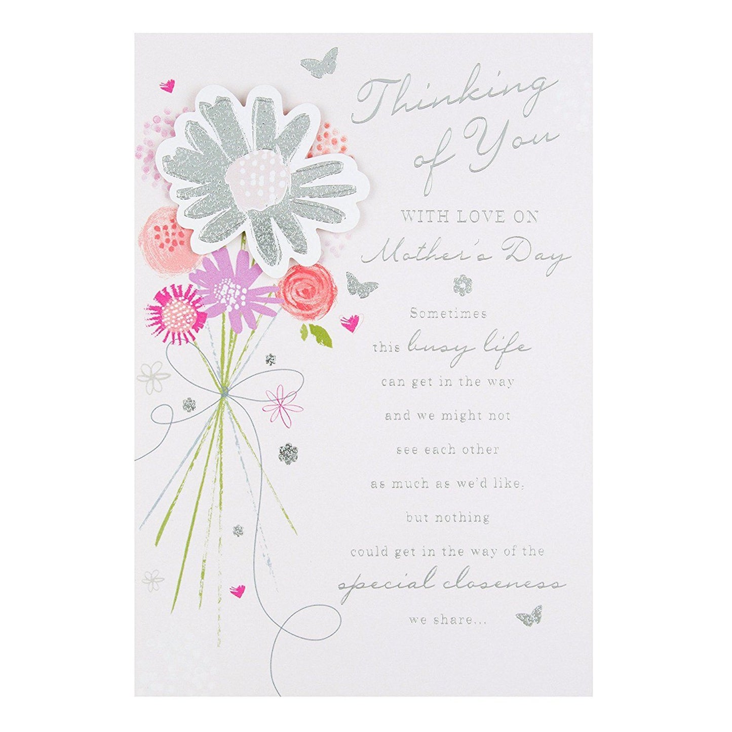 "Thinking of You" Floral Design Mother's Day Card