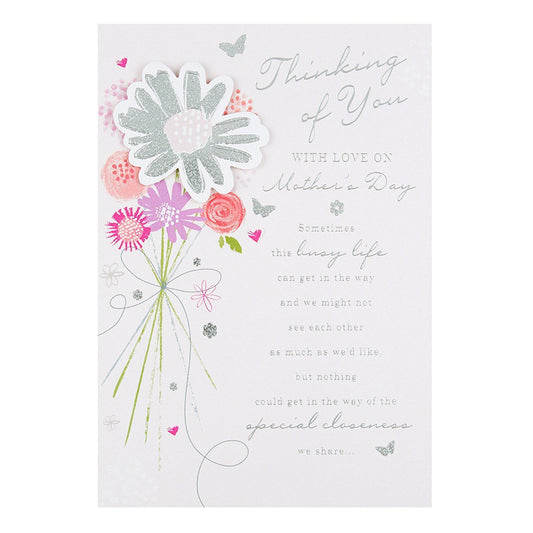 "Thinking of You" Floral Design Mother's Day Card