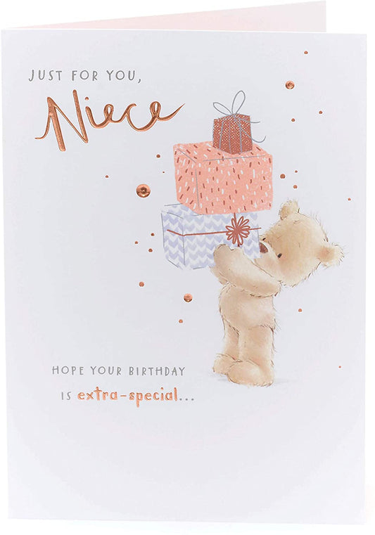 Just for You Niece Cute Nutmeg Birthday Card