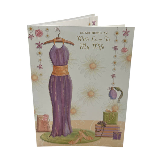 "On Mother's Day With Love To My Wife" Greeting Card