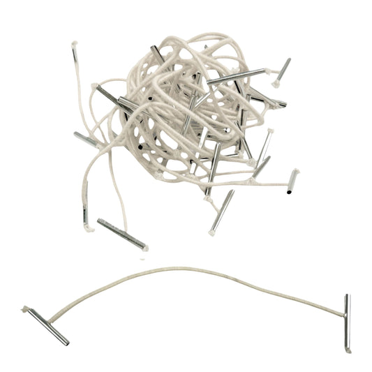 Pack of 1000 Elastic White 152mm Metal End Treasury Tags