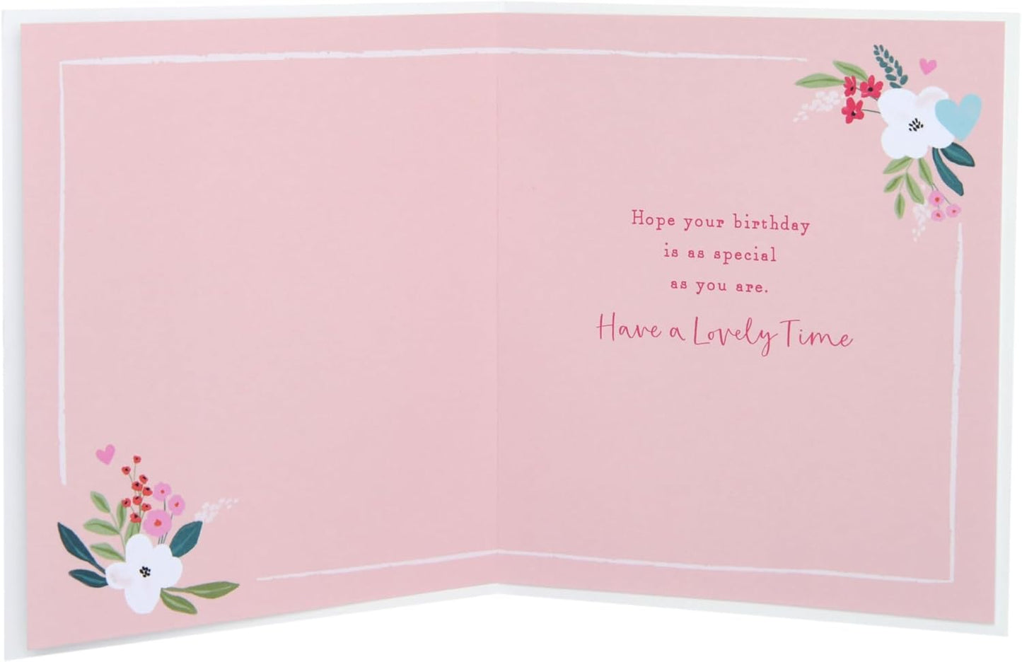 Gold Heart Flowers Design Nan Birthday Card