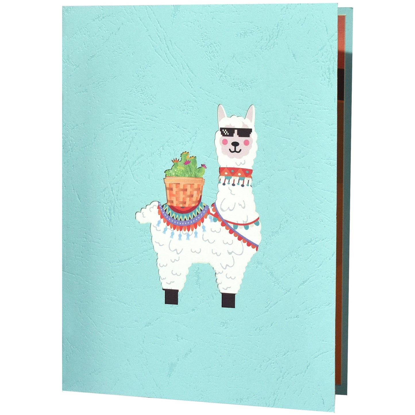 Llama Caravan Desert Delight Pop Up Greeting Card