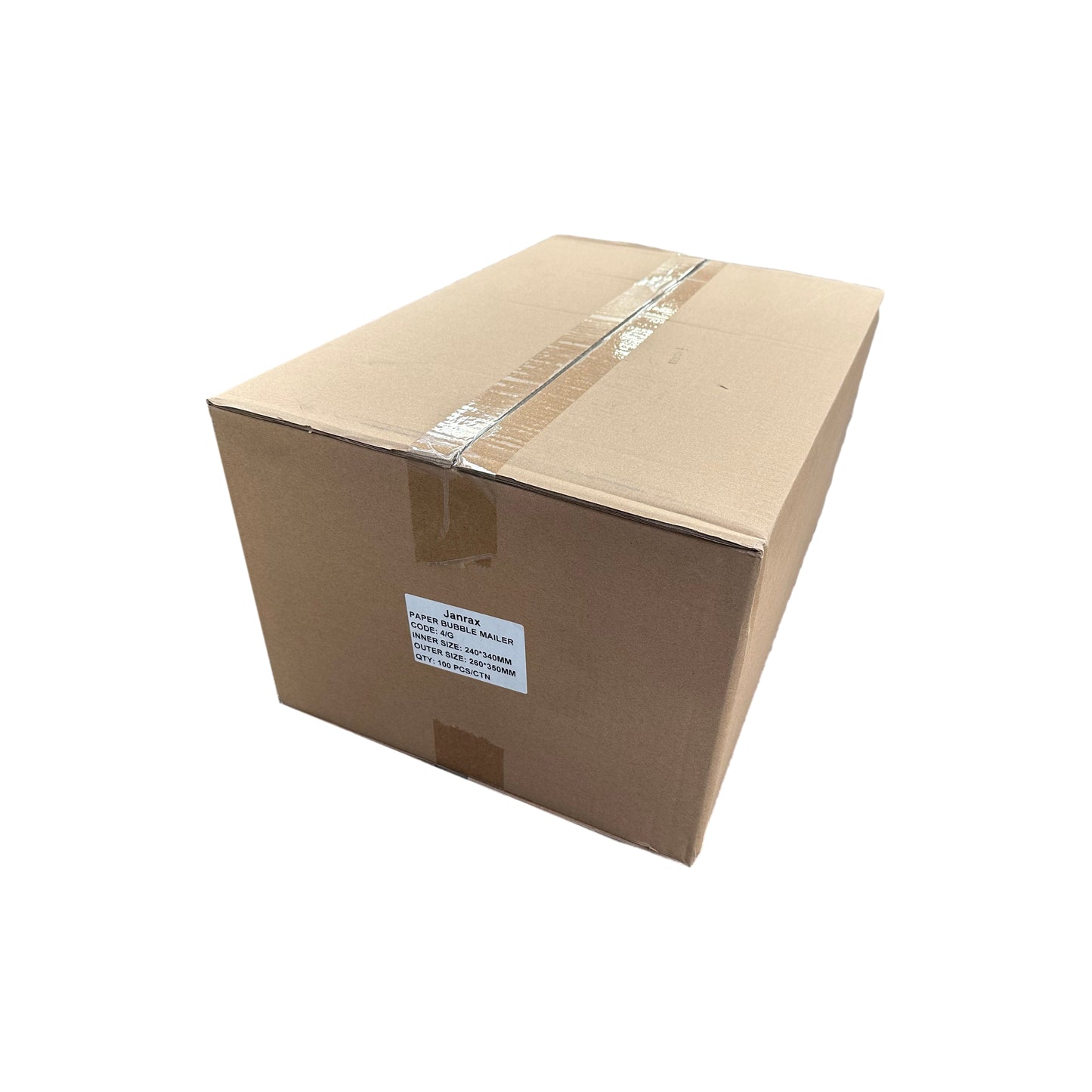 Pack of 100 Bubble Lined Size 4/G Padded Brown Postal Envelopes by Janrax