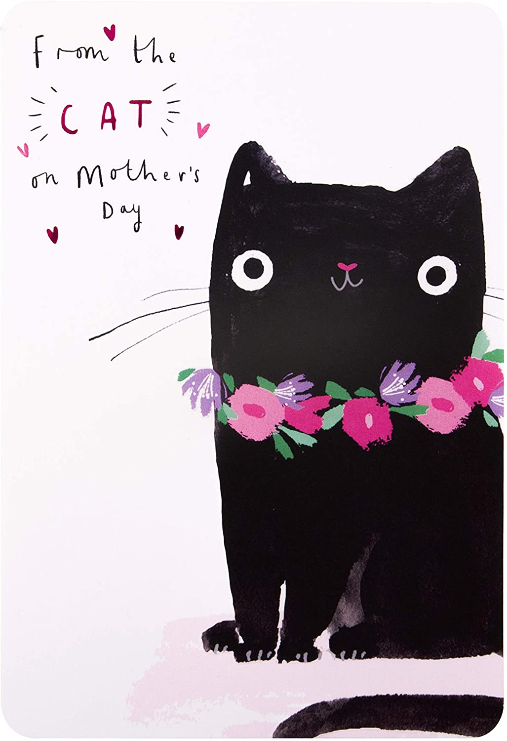 From The Cat Pink Foil Finished Mother's Day Card