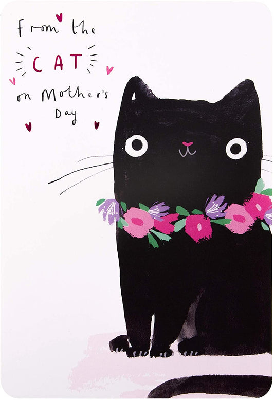 From The Cat Pink Foil Finished Mother's Day Card