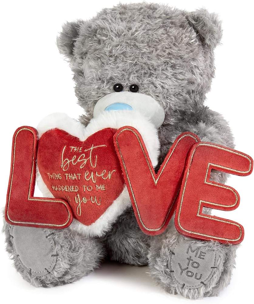 Me To You Tatty Teddy 27cm Large Bear With 'Love' Banner Official Valentine's Day Collection