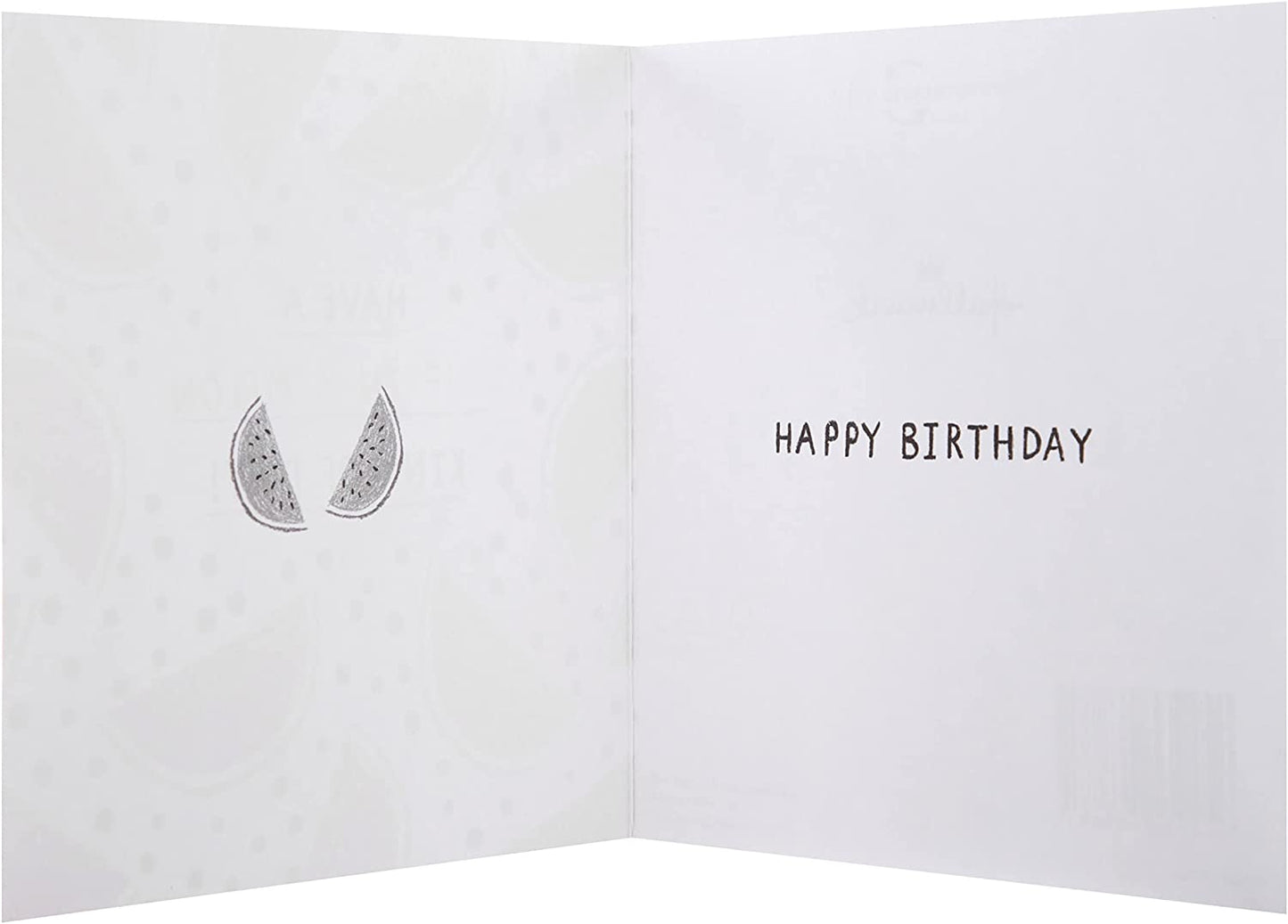 Pack of 10 in 2 Bold Fruit Themed Designs Kids Birthday Cards